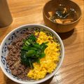 ぽてともよん's cooksnap of when they made うちの定番☆甘辛牛そぼろ丼.