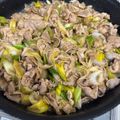 ママメイン！時々子供's cooksnap of when they made 長ネギ消費に＊長ねぎと豚肉のオイ炒め＊.