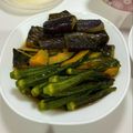 ミレーちゃん's cooksnap of when they made カボチャとなすびとオクラの揚げだし.