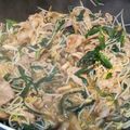mahorou's cooksnap of when they made ご飯がすすむ＼(▽｀ニラ！豚！もやし～！.