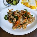 たくじろうさんたろう's cooksnap of when they made 豚こま人参ピーマンの中華炒め.