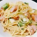いっくんママ♥'s cooksnap of when they made 簡単！ウィンナーと玉ねぎのスパゲッティ.