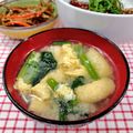 在宅勤務のおじさん's cooksnap of when they made ほうれん草と卵と油揚げの味噌汁.