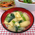 在宅勤務のおじさん's cooksnap of when they made ほうれん草と卵と油揚げの味噌汁.
