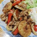 クックHBQ370☆'s cooksnap of when they made 豚肉と長芋のにんにく醤油炒め＊.