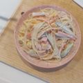 ABOママ☆'s cooksnap of when they made まるでデリの味！絶品なめらかサラスパ.