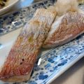 まみお✳'s cooksnap of when they made 秘密の技で皮パリパリ！真鯛の塩焼き.