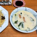 こころニコニコ's cooksnap of when they made 小松菜と人参のミルクスープ.