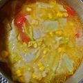 ごじひめ's cooksnap of when they made 想像を超える？トマトレタス卵の３色スープ.