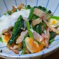 コキンチャン大好き's cooksnap of when they made ほうれん草と半熟玉子とベーコンのサラダ.