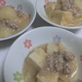 わかポン☆'s cooksnap of when they made ■厚揚げ・じゃが芋・豚ひき肉のみそ煮■.
