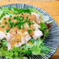ちーまぐ's cooksnap of when they made レンジで！超しっとり胸肉のゴマ味噌ソース.