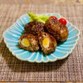 コムギ大好き's cooksnap of when they made うずらで◎スコッチエッグ風ハンバーグ.