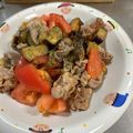 ミアンミアン's cooksnap of when they made 豚こま・なす・トマトの簡単炒め物.