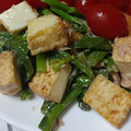 fiatcinq's cooksnap of when they made 厚揚げと菜の花の和風ツナマヨわさポン和え.