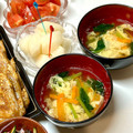 にきけん's cooksnap of when they made 簡単♬ほうれん草・にんじん・卵のお吸い物.