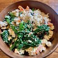 さすらい's cooksnap of when they made 春菊あったらこれ！ツナと豆腐のそぼろ丼.