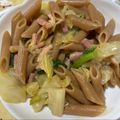 sapi yoko's cooksnap of when they made キャベツとベーコンのワンパンパスタ.