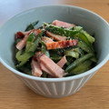 ♡こもれび♡'s cooksnap of when they made きゅうりと焼き豚のごま和え.