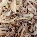 みき忠's cooksnap of when they made お酢かけて☆玉ねぎとひき肉の炒めもの.