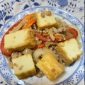 marisyun's cooksnap of when they made 厚揚げと豚ひき肉の鰹節炒め.