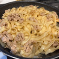 とよすみもも♪'s cooksnap of when they made 豚こまぎれ肉＆玉ネギのあまから焼きうどん.