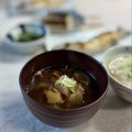 かっちゃん杉's cooksnap of when they made 茄子ときのこのお味噌汁.