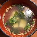 愛猫ベリー's cooksnap of when they made しいたけとワカメの中華スープ.