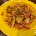 butter314's cooksnap of when they made ジャガベーコンキムチ炒め.