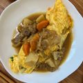 クック49L4Ho☆'s cooksnap of when they made トマトねぎオムレツ♪ビーフシチューかけ♪.