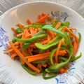 へい♡ゆー♡'s cooksnap of when they made 母のお弁当のすみっこ人参ピーマン炒め.