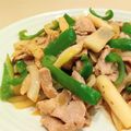 イエローバード's cooksnap of when they made レンチン簡単！豚丼のタレで長芋肉野菜炒め.