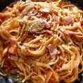 アリエちゃん's cooksnap of when they made コストコのサルサソースでパスタ.