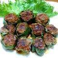 YCHキッチン's cooksnap of when they made ピーマンの肉詰め.
