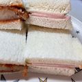 ★なみ☆'s cooksnap of when they made ハムチーズのストライプサンドウィッチ.