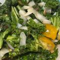 Minon's cooksnap of when they made 新玉ねぎとソフトケールの梅だれサラダ。.