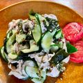 とらもふ's cooksnap of when they made 梅ぽん♪きゅうりとわかめの豚しゃぶサラダ.