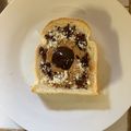 きゃろぽて's cooksnap of when they made ピーナッツバター&チョコの幸せトースト.