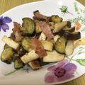 まりっコぐらし's cooksnap of when they made ナスべーコン、エリンギのオイマヨ炒め♪.