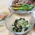 まる゜'s cooksnap of when they made きゅうりとわかめの酢の物.