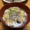 北京パンダ's cooksnap of when they made かにかまだけど…中華風♪かに玉春雨スープ.