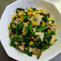 mi_co22's cooksnap of when they made ✿ほうれん草＆エリンギのバター醤油炒め✿.
