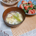 めみたん☆'s cooksnap of when they made 簡単♪　絶品　絹さやと竹輪のスープ　.