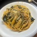 こきんちゃん✋'s cooksnap of when they made えびとほうれん草のミルキーパスタ.
