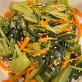 クックQFO4RN☆'s cooksnap of when they made レンジで簡単！小松菜と人参のナムル.