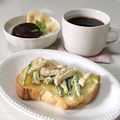 ぱふ's cooksnap of when they made サラダチキンとキュウリの朝たんトースト.