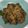 ゆりYO船長's cooksnap of when they made 牛肉となすとピーマンの甘辛ごま味噌炒め.