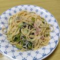 Akari*'s cooksnap of when they made しらすと小松菜のパスタ.