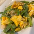 あべり's cooksnap of when they made エビと長ネギの塩麹卵炒め.