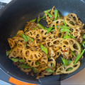 mogulab's cooksnap of when they made 豚ひき肉とれんこんの中華風きんぴら.